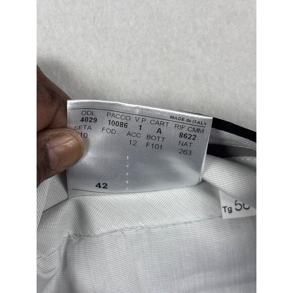 Canali Mens Black Flat-Front Dress Pants38x30.5 - Picture 9 of 10